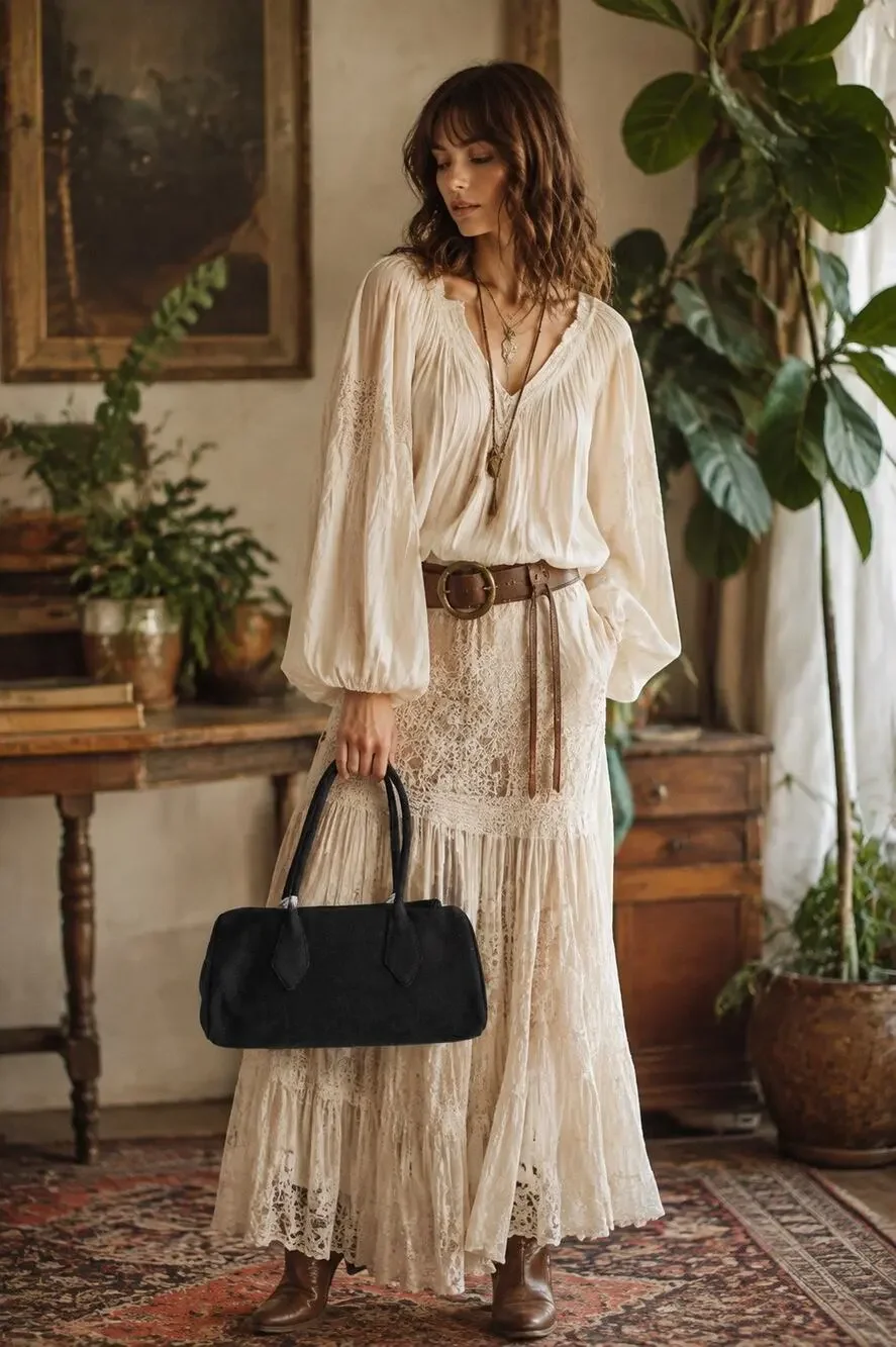 Free People Black Soft Structured Bowling Bag Tote NWT MSRP $78